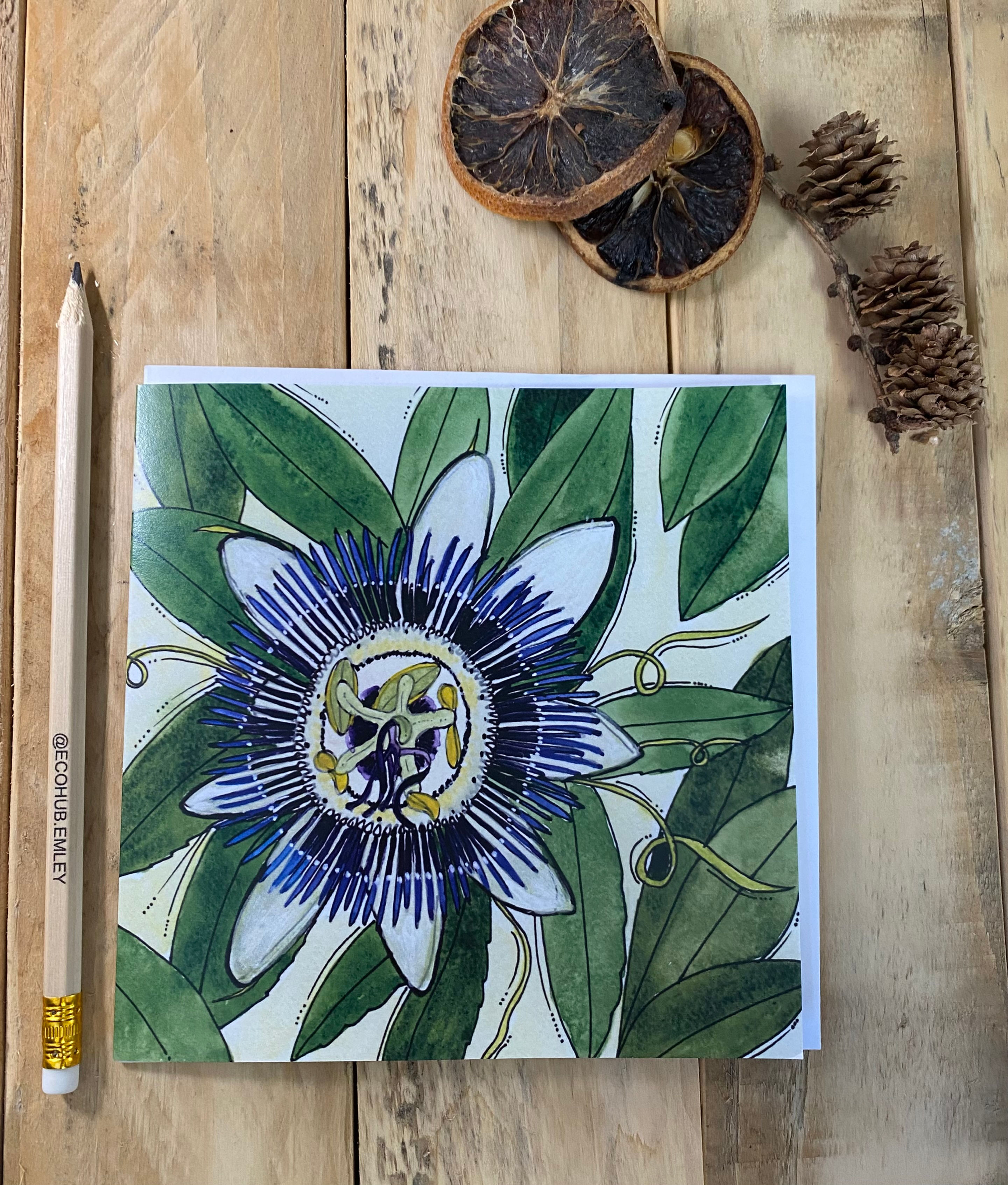 Passionflower Greetings Card