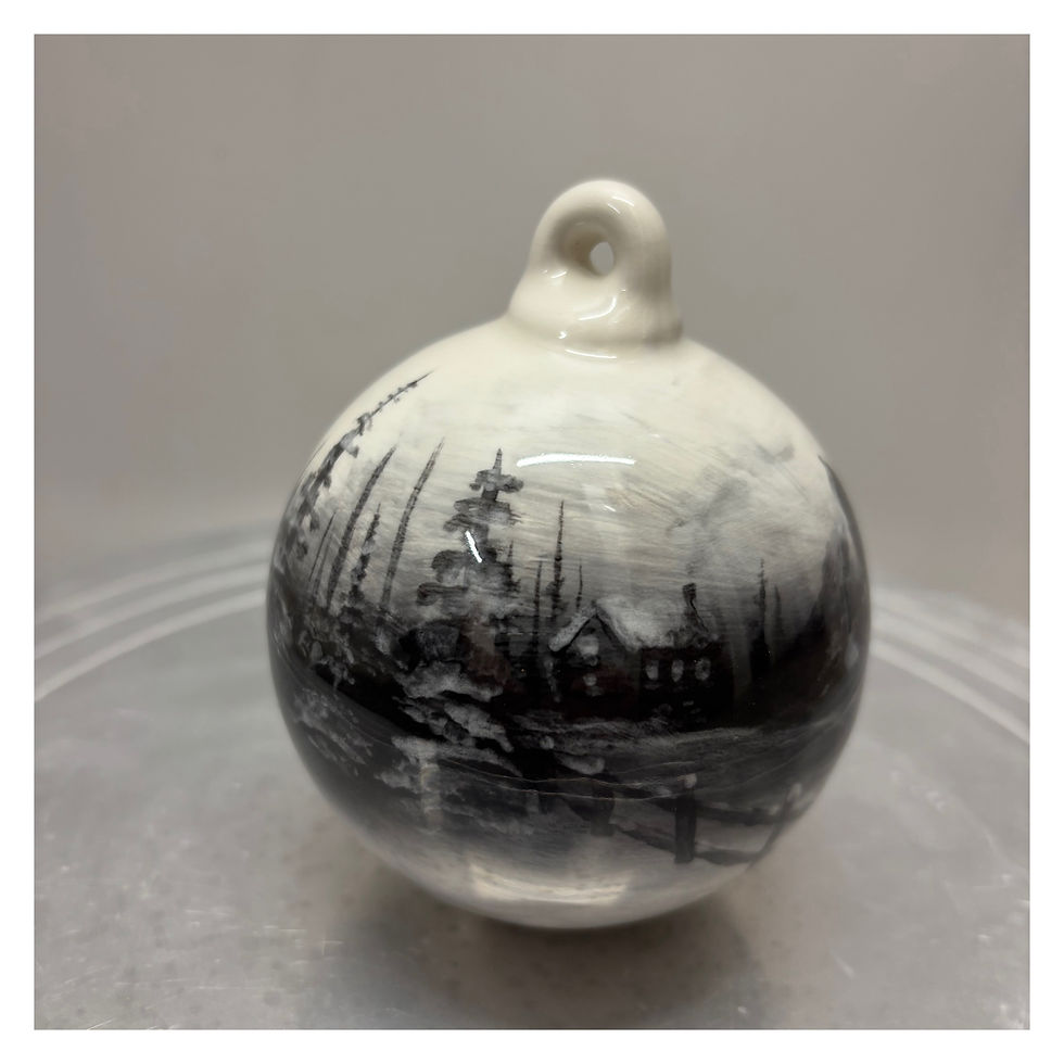 PAINT YOUR OWN CERAMIC BAUBLE DECORATION  (Adults & Teens)