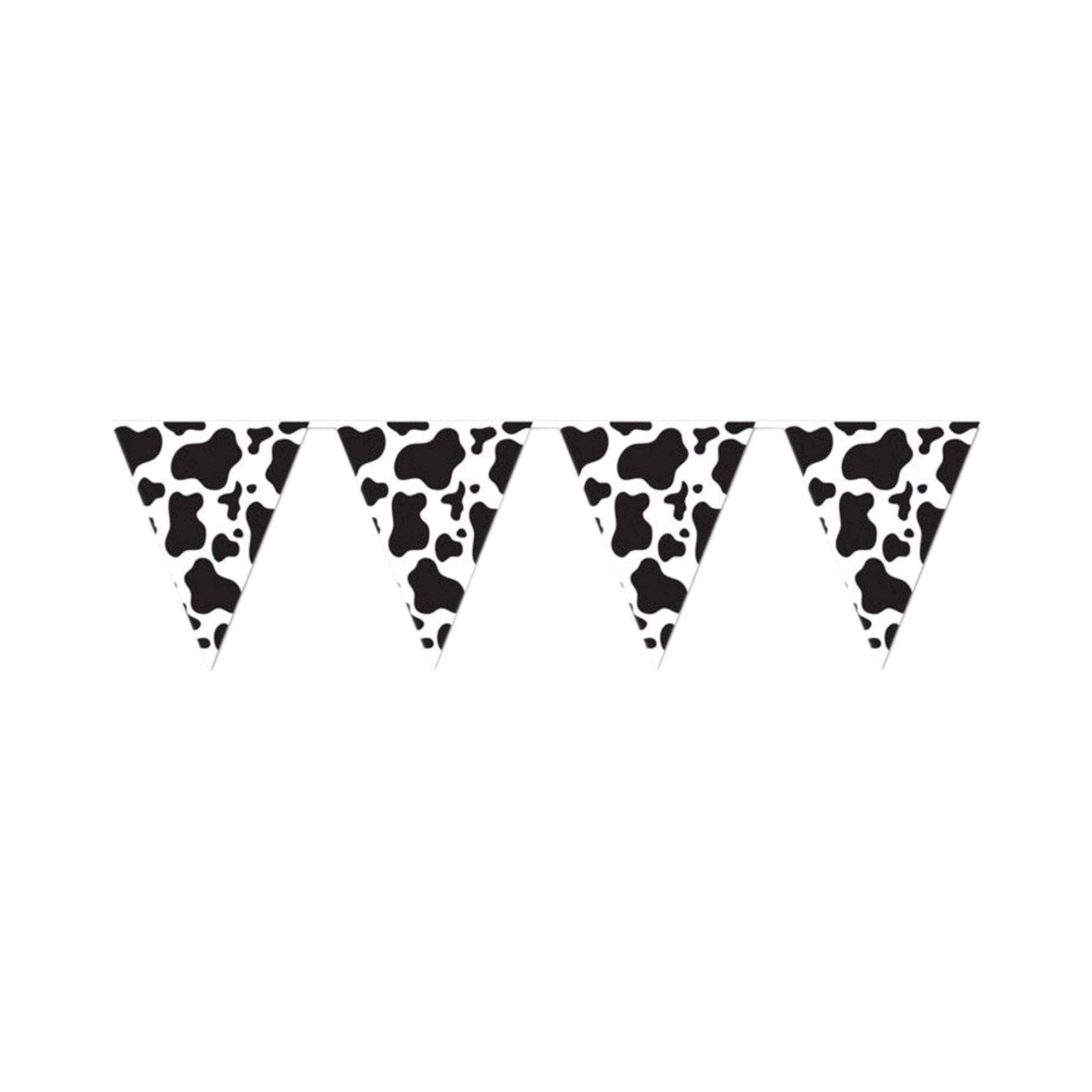 Cow Print Pennant Banner- Farm Birthday, Barnyard Birthday, Farm Baby Shower, S0