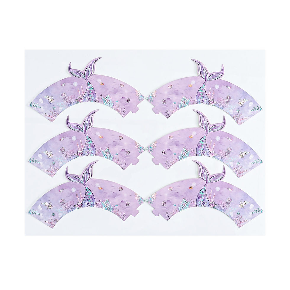 Thumbnail: 12 Mermaid Cupcake Wrappers  - Mermaid Party, Mermaid Cupcake Wrappers, Mermaid 