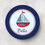 Thumbnail: Nautical Sailboat Personalized Plate - Kids Birthday, Custom Melamine Plate, Kid