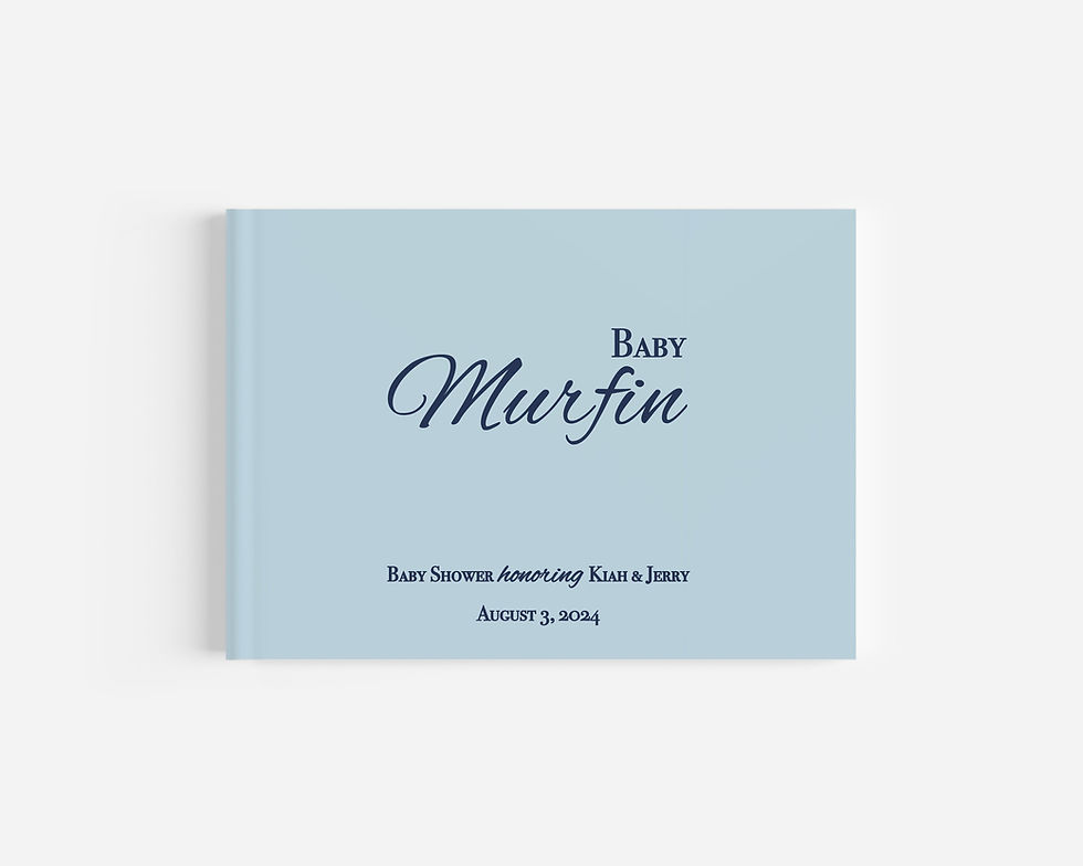 Thumbnail: Personalized Baby Guest Book - 10.9" x 8.75" Baby Shower Guest Book | Pastel Pin