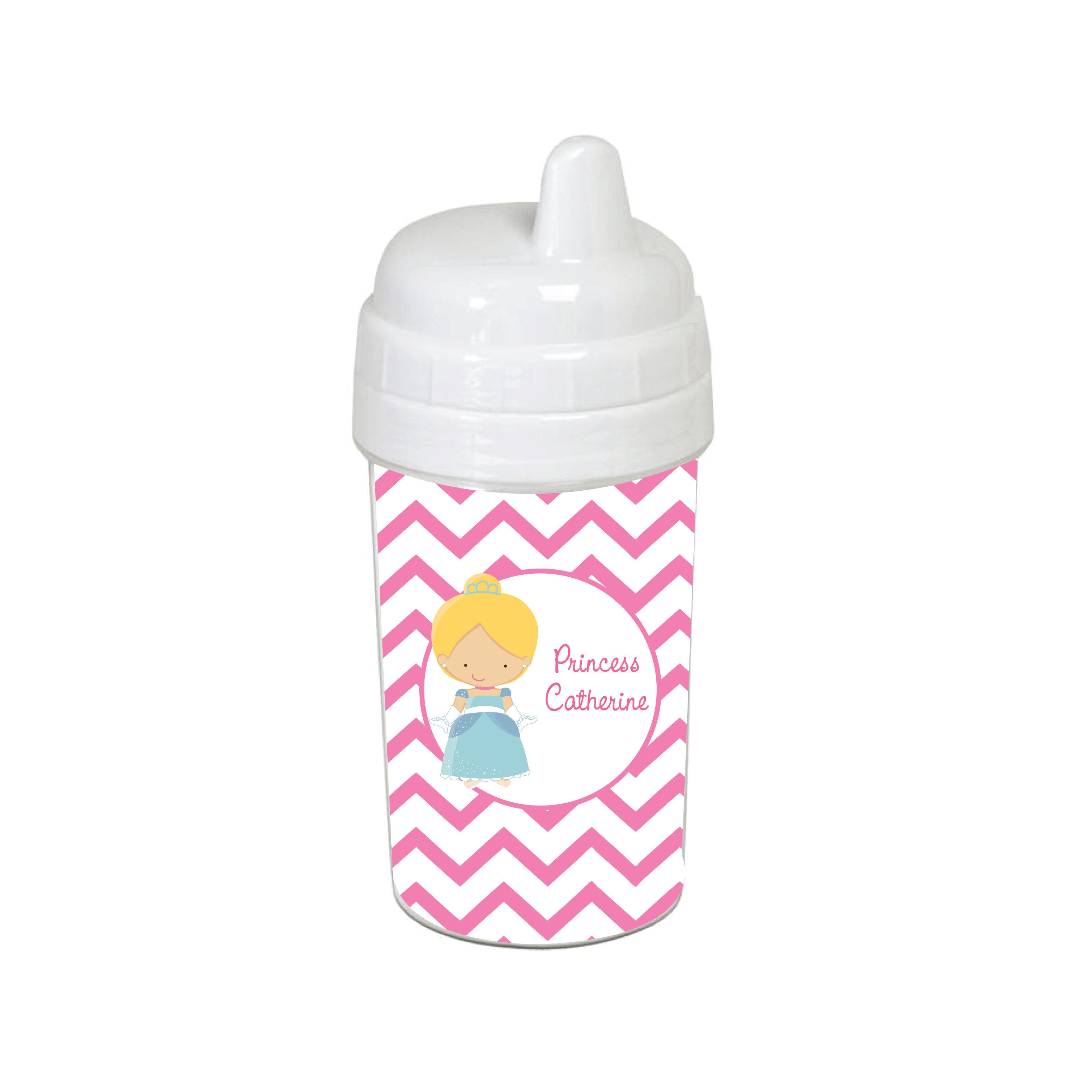 Pink Chevron Slipper Princess Personalized 10 oz. Sippy CupPersonalized Gifts