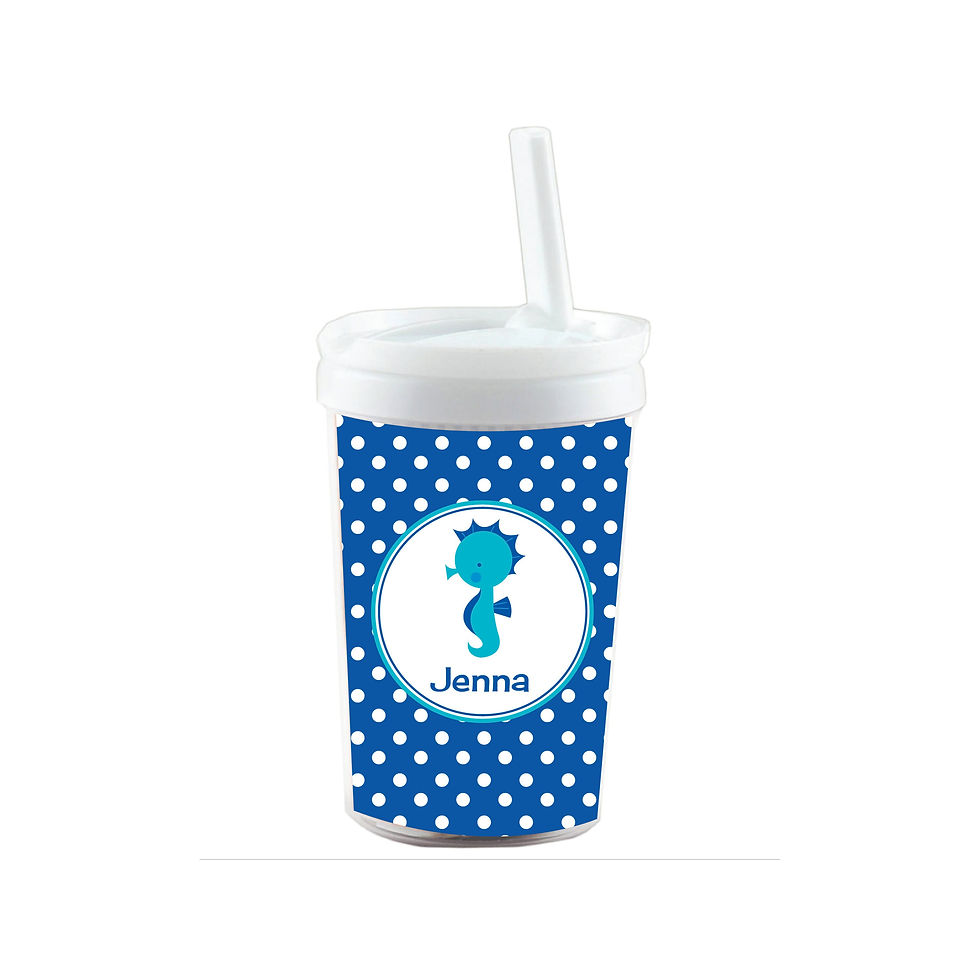 Blue Seahorse 10 oz. Tumbler Cup- Tumbler for Kids, Gifts for Toddlers, Kids Tra