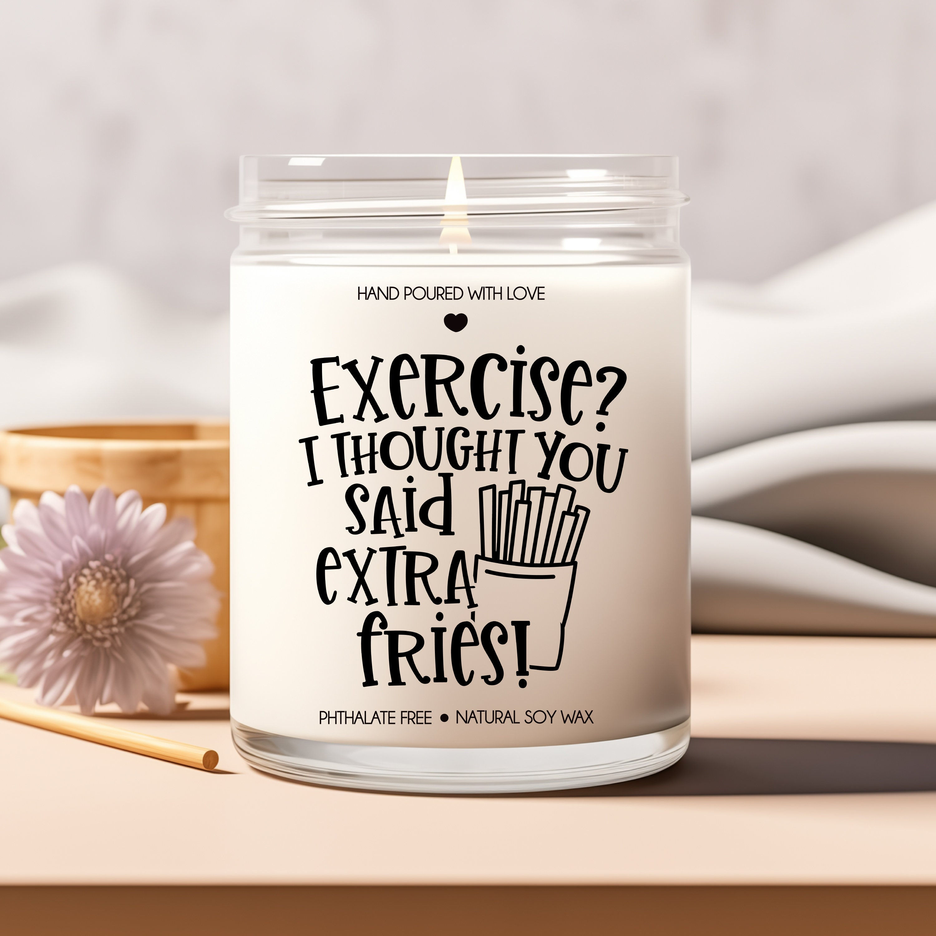 Exercise- Mental Health Gift, Gift For Her, Gift For Him, Get Well Candle, Get W