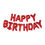 Thumbnail: Red Happy Birthday Banner - Red Happy Birthday Bunting, Happy Birthday Bunting, 