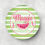 Thumbnail: Green Striped Watermelon Personalized- Personalized Plate For Kid, Personalized 