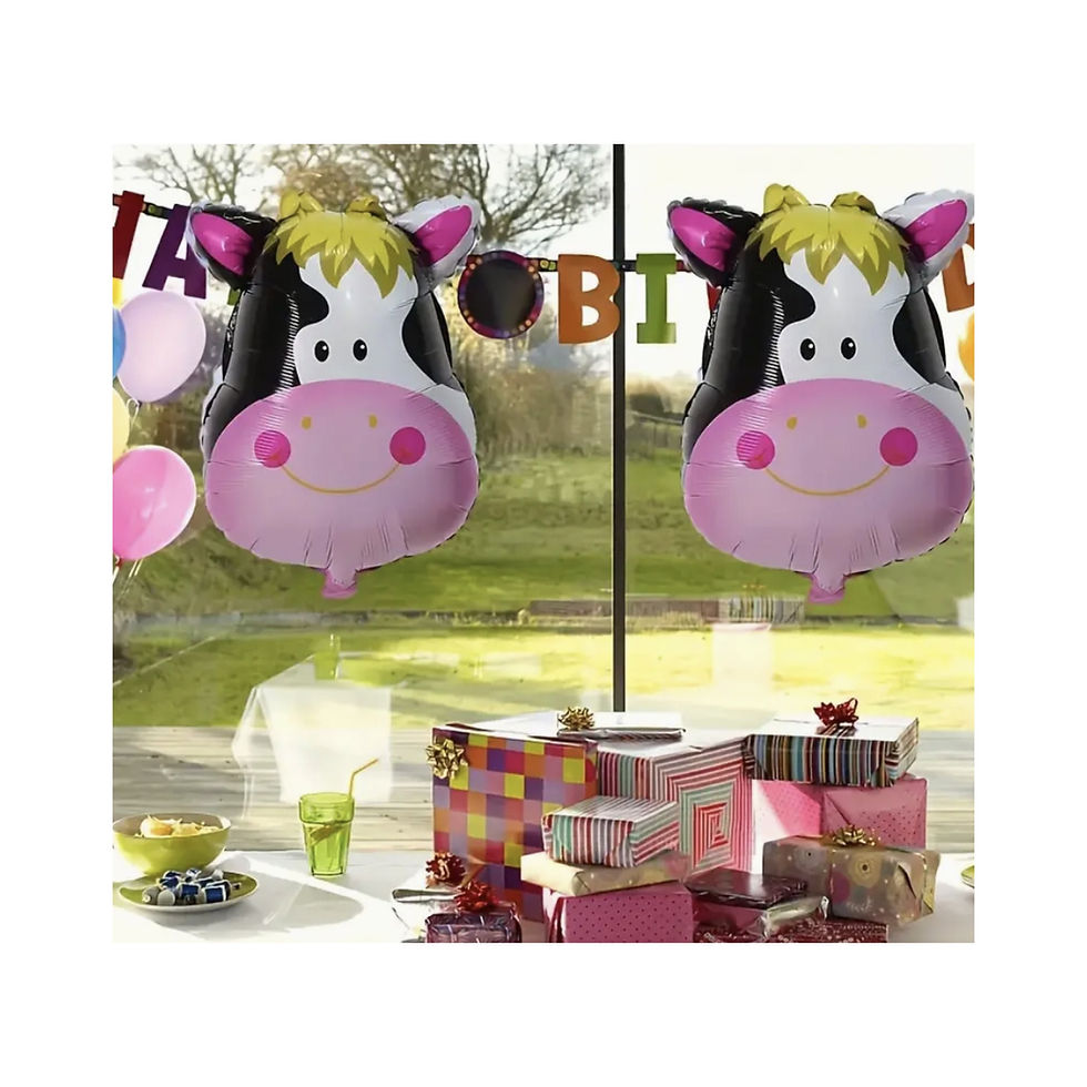 Thumbnail: 5 Pink Cow Balloon Heads -Farm Birthday Party Decorations, Barnyard Party, Farm 