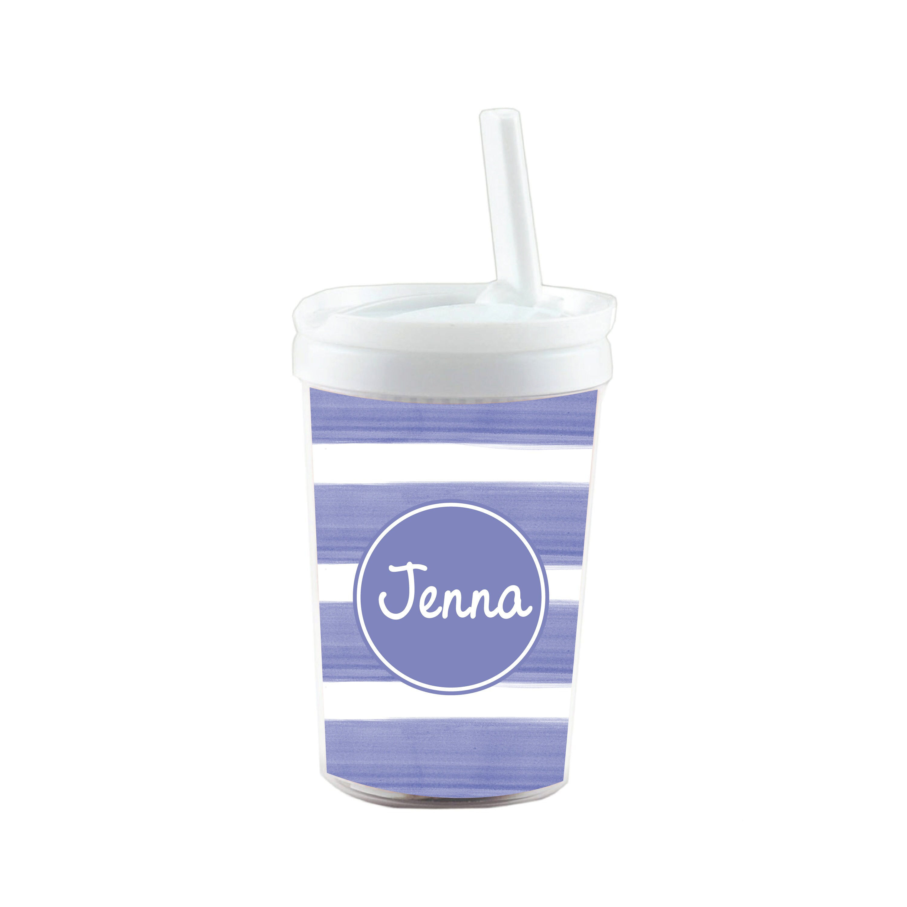 Periwinkle Striped 10 oz. Tumbler Cup- Tumbler for Kids, Gifts for Toddlers, Kid