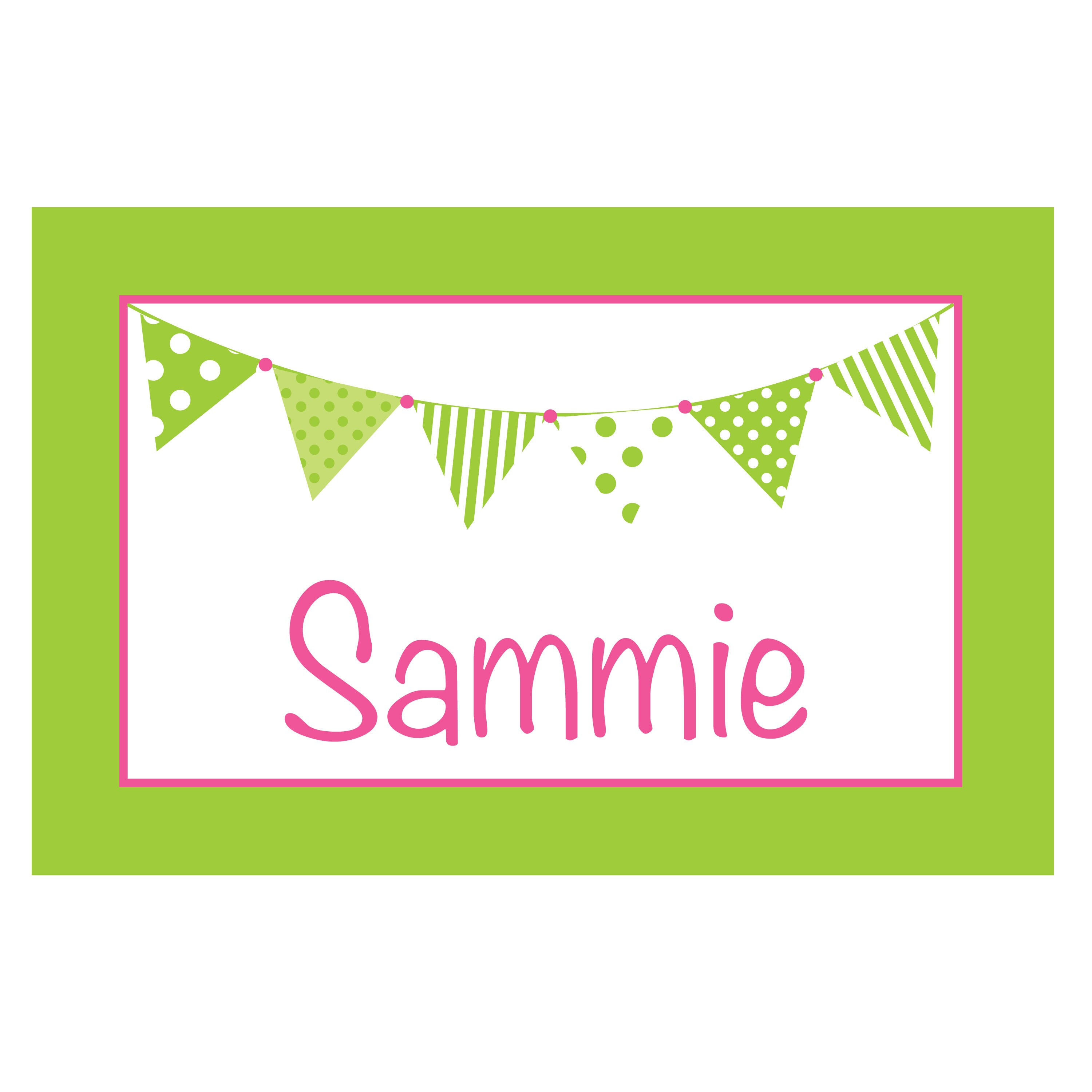 Lime Green Banner Personalized Placemats for Kids, Personalized Gift, Personaliz