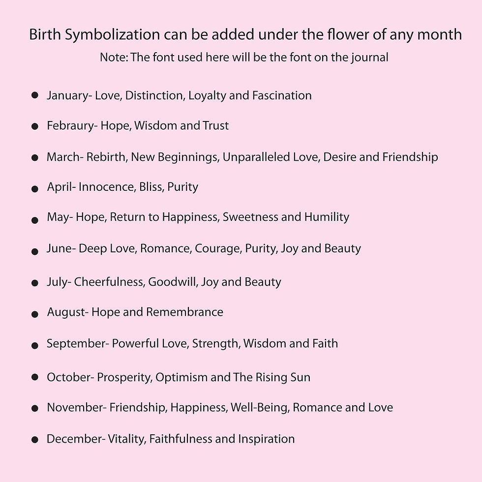 Thumbnail: Personalized January Birth Flower Notebook – Carnation Design