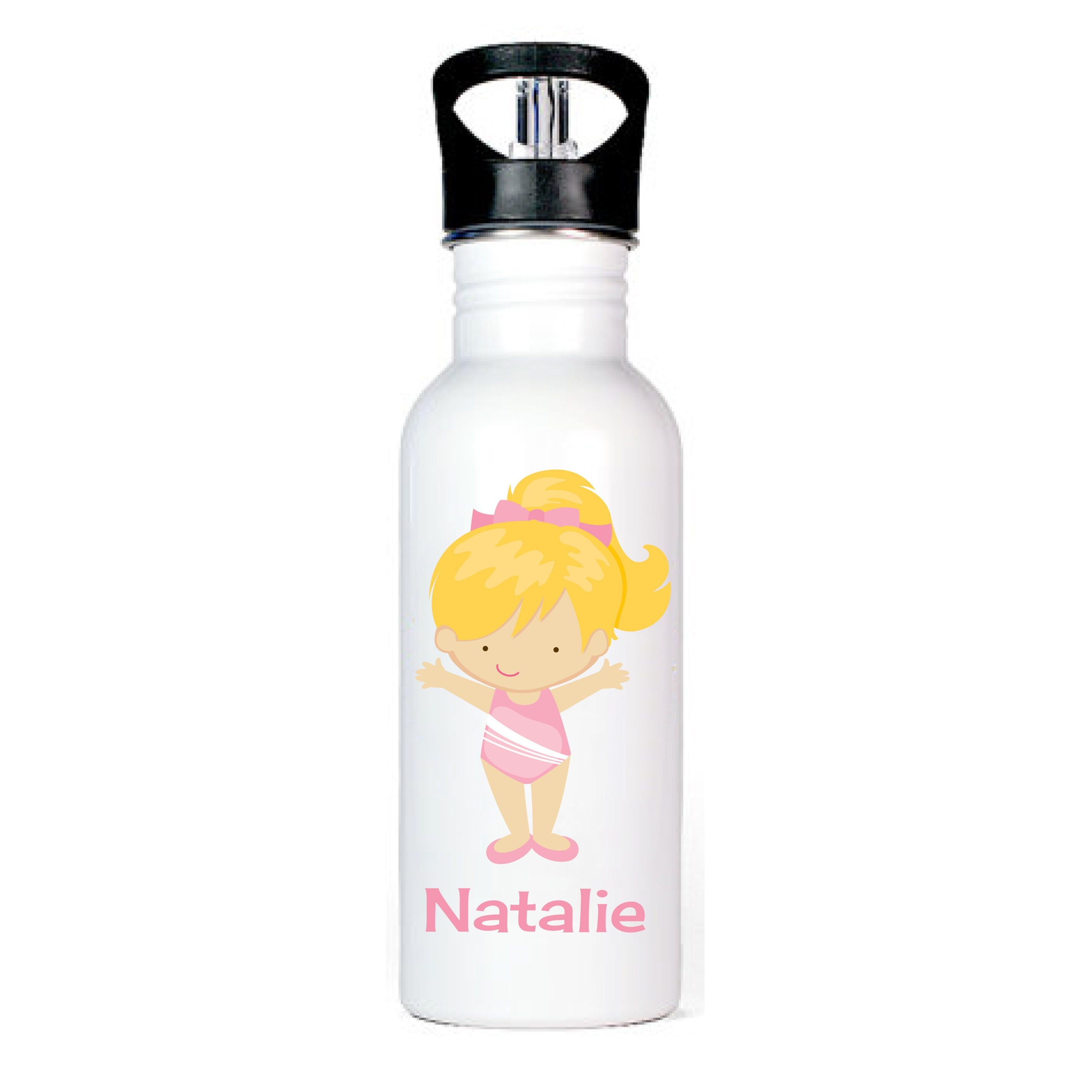 Blonde Gymnast 20 oz. Personalized Spout Water BottlePersonalized Gifts