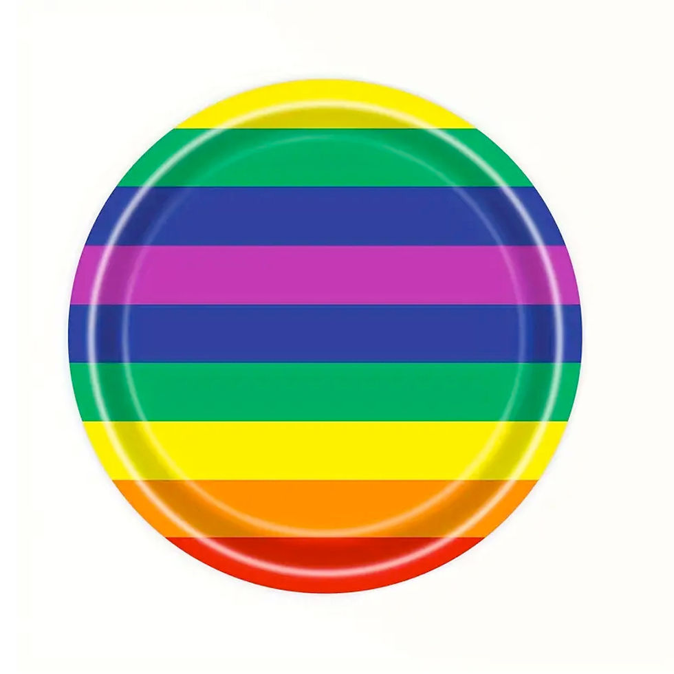 Thumbnail: 116 Piece Bright Rainbow Party Pack - Rainbow Party Plates, Rainbow Birthday Dec