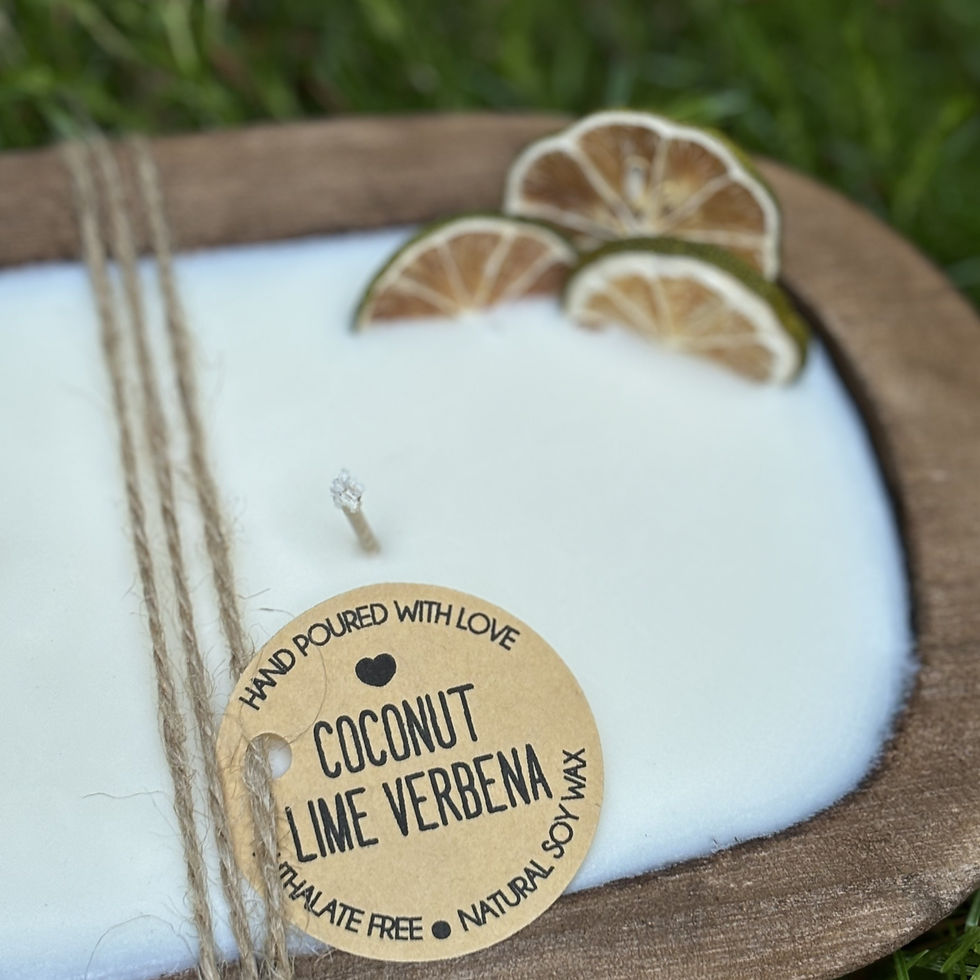 Thumbnail: Premium soy wax dough bowl candle with fresh coconut, lime, and verbena fragrance