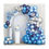 Thumbnail: 87 Piece Metallic Blue Balloon Arch, Metallic Dark Blue, Silver, Metallic Blue D