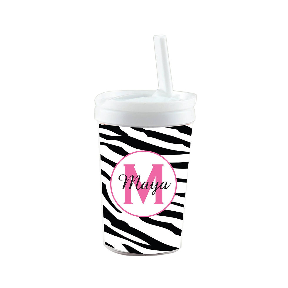 Pink Zebra Patterned 10 oz. Tumbler Cup- Tumbler for Kids, Gifts for Toddler, Ki