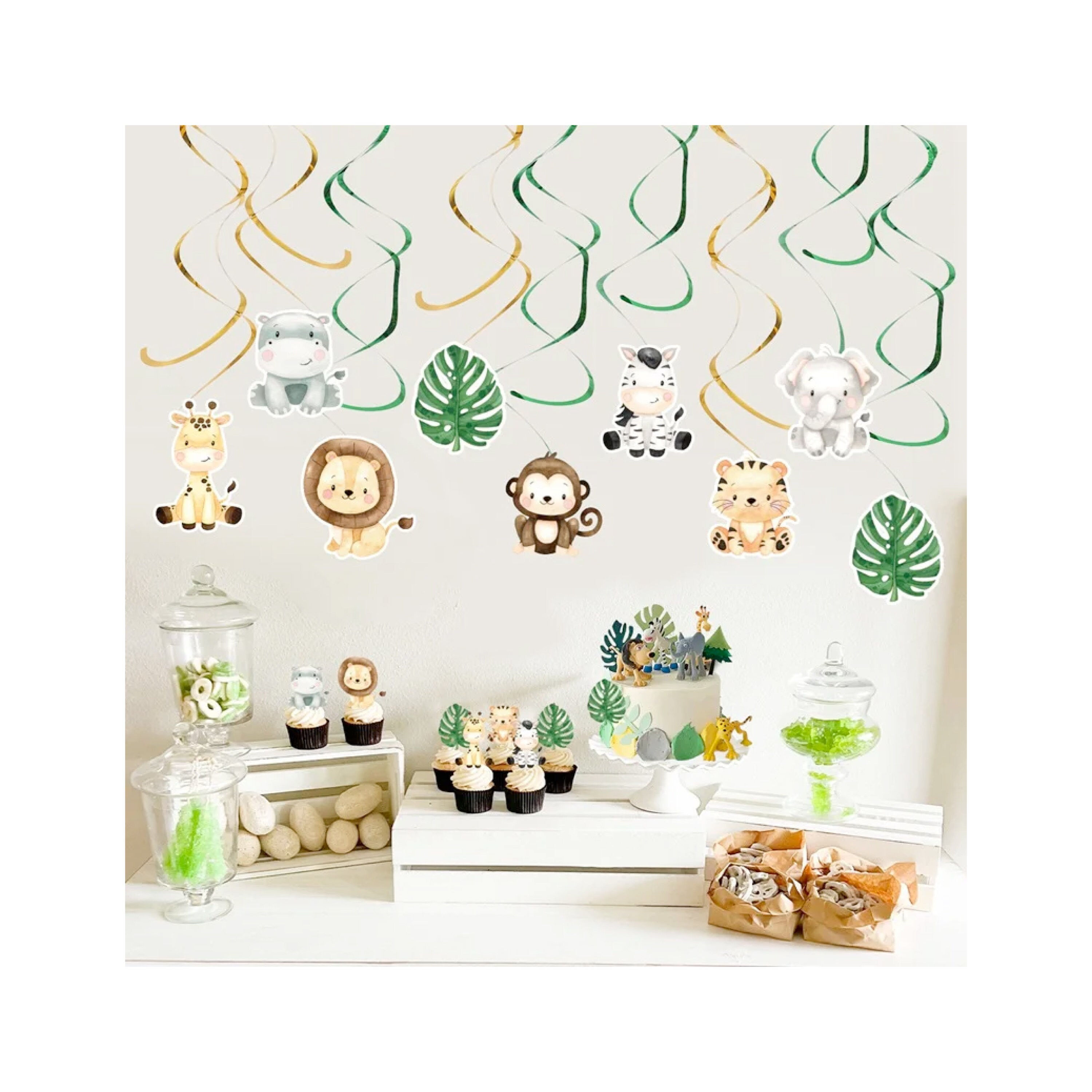 Jungle Birthday Danglers - Safari Birthday Decorations, Wild 1, Jungle Party Dec
