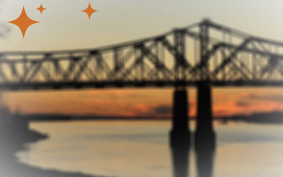 view from riverview - bridge - sunset na
