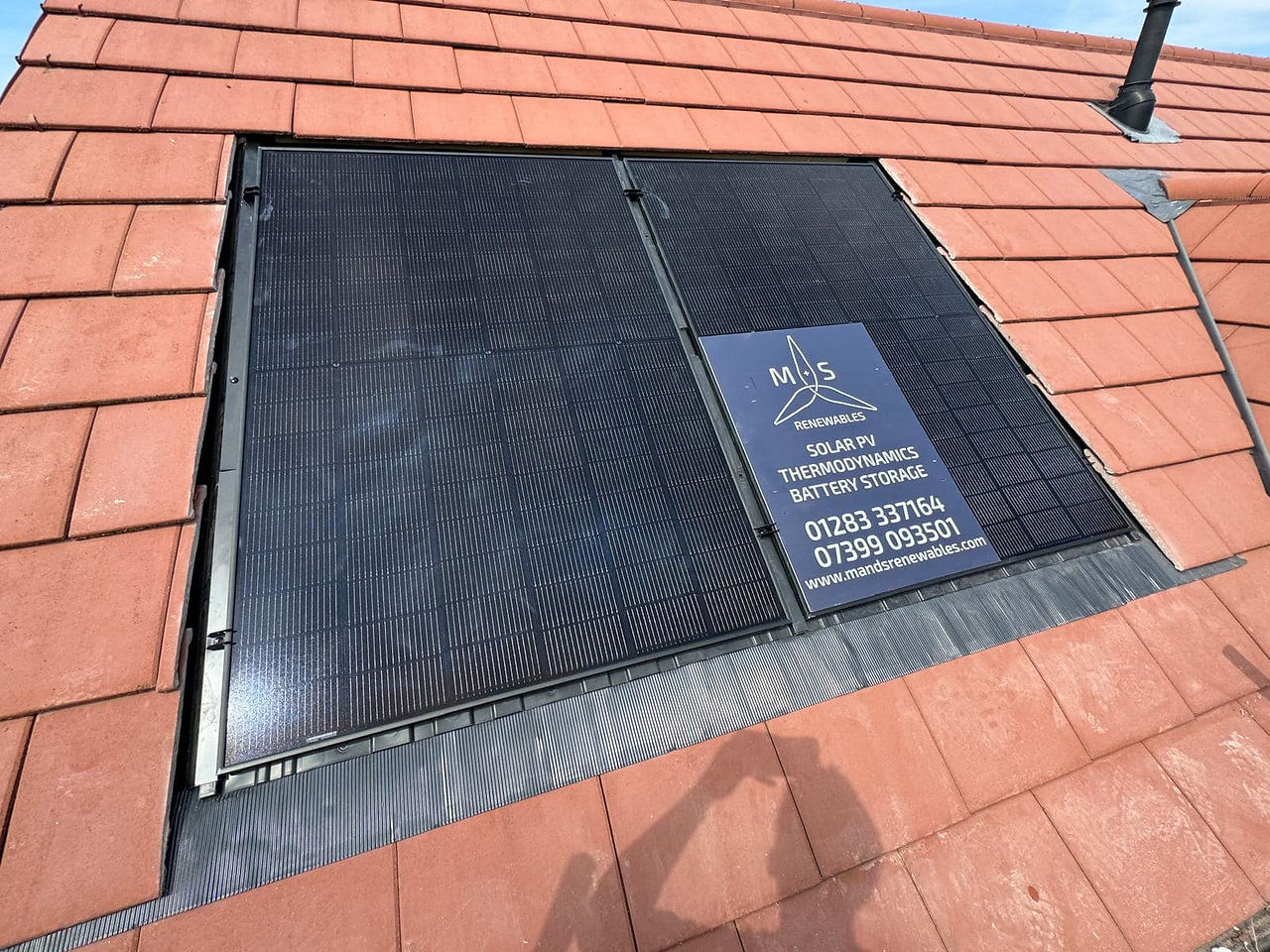 Customised solar system installation by M+S Renewables in Leicester