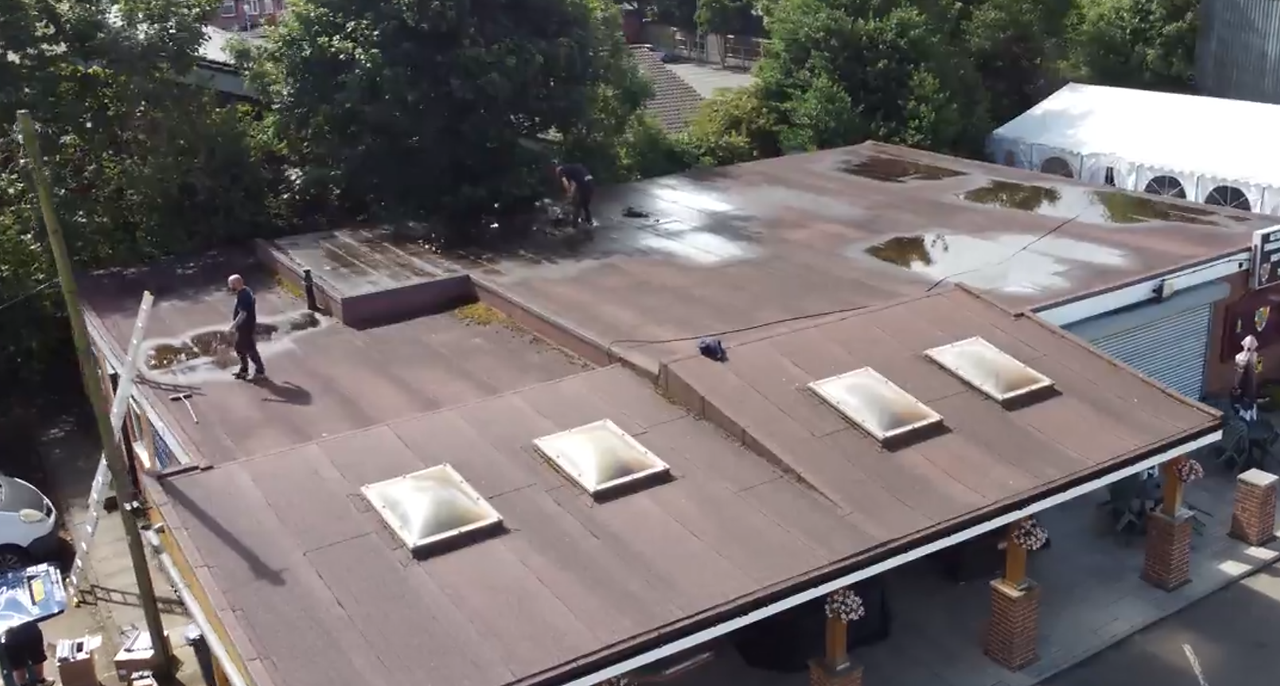 M+S Renewables on a roof installing solar panels