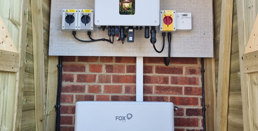 Energy efficient solar system in storage cabinet in Swadlincote