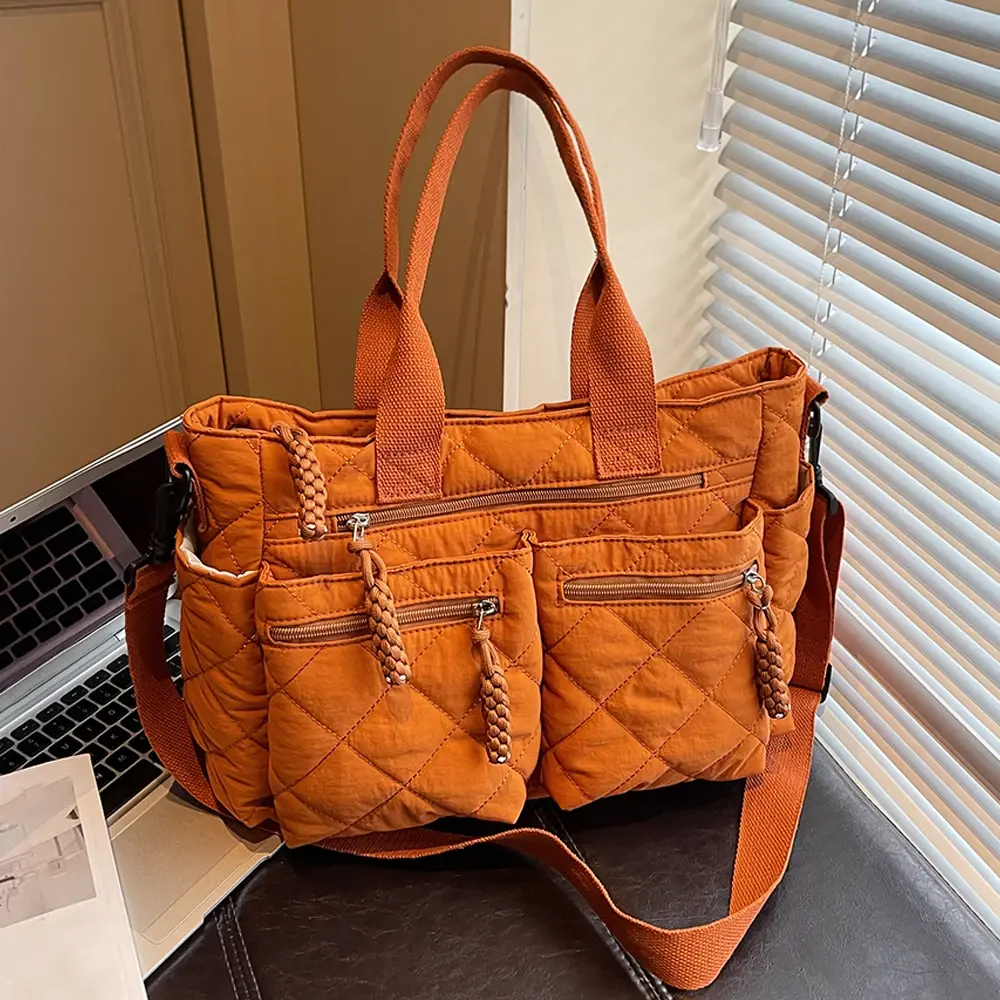 Women's Shoulder Bag, Large-Capacity Casual Multifunctional Commuter Handbag, Ve