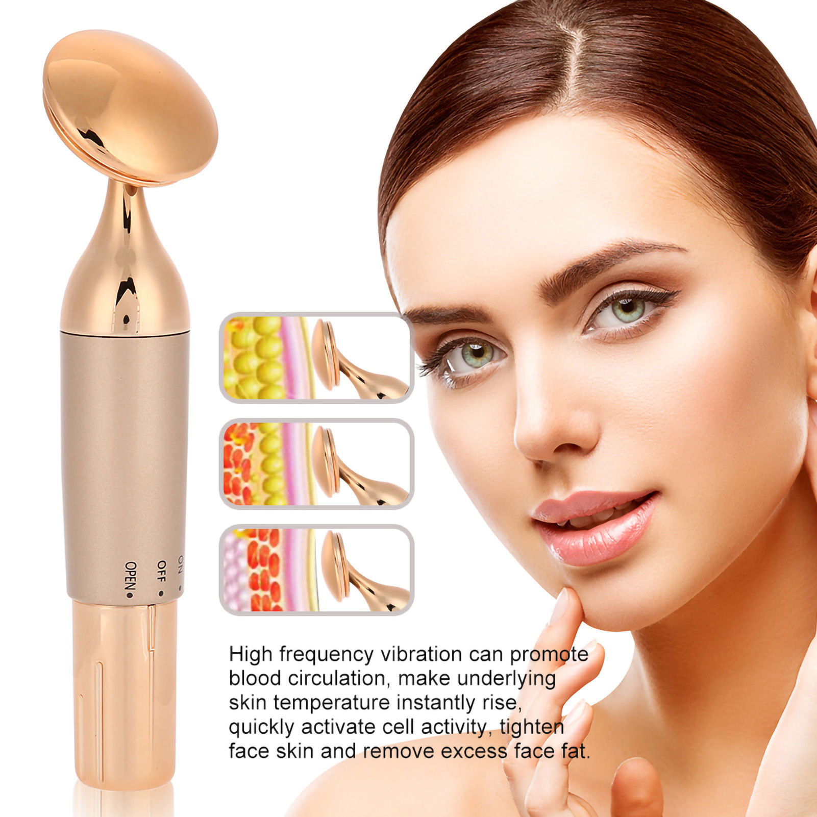 Beauty Massager Face Massager Vibrating Facial Massager Vibration Slim Tighten