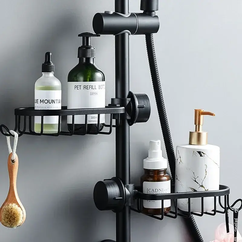 Bathroom Shelves Shower Rack Aluminum Basket For Shampoo Soap Bathroom Storage A