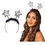 Thumbnail: Star Hairband Tiara Silver Stars Black Hairband 1pc / 1pkt 