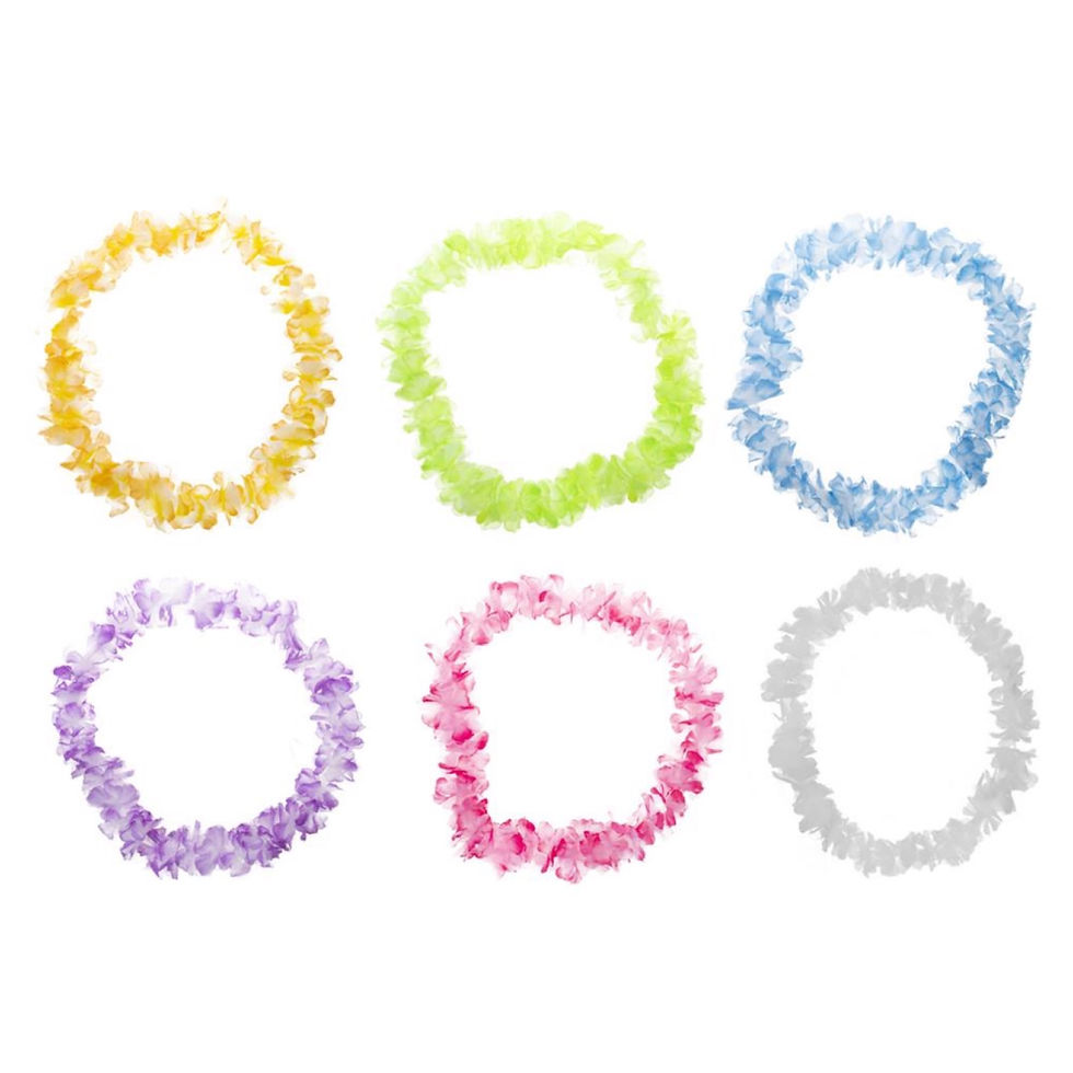 Lei Hawaiian Garland Assorted Colours 1pc / 1pkt