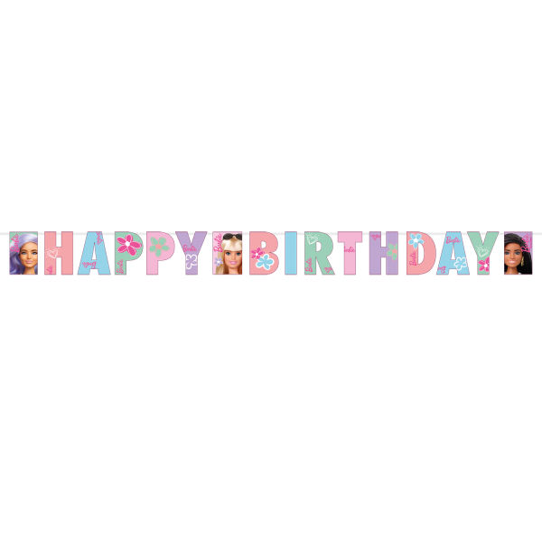 Barbie Sweet Life Happy Birthday Banner 180 x 15 cm