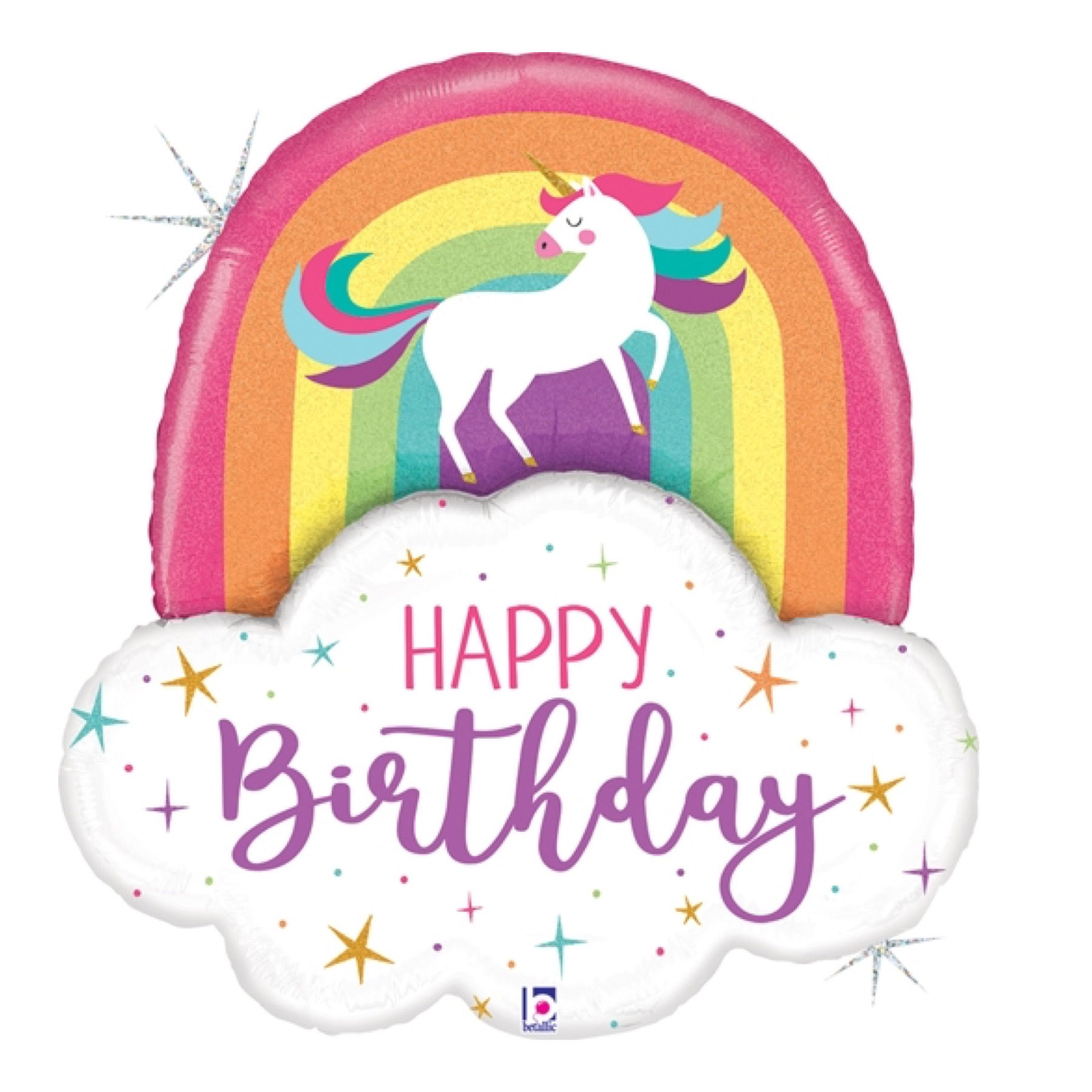 Unicorn Rainbow Birthday 35" Foil Balloon