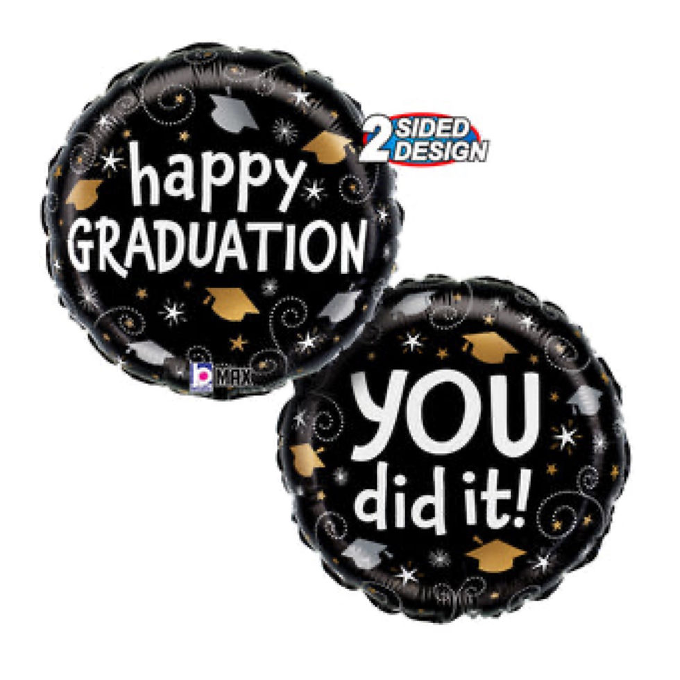 Happy Graduation You did it 18" Foil Balloon 1pc / 1pkt