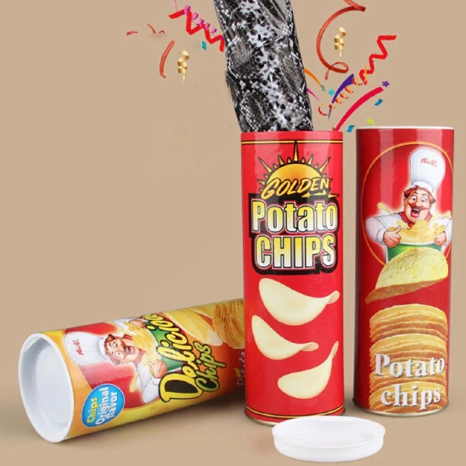Potato Chips Jump Spring Snake - Adult Joke