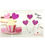 Thumbnail: Cupcake Toppers Heart Shape Hot Pink Glitter 6pcs /1pkt 11cm long