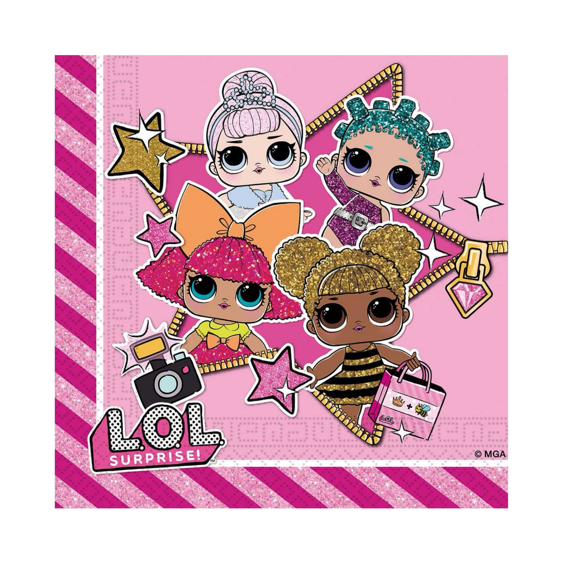 L.O.L. Glitterati Paper Napkins 20pcs/ 1pkt
