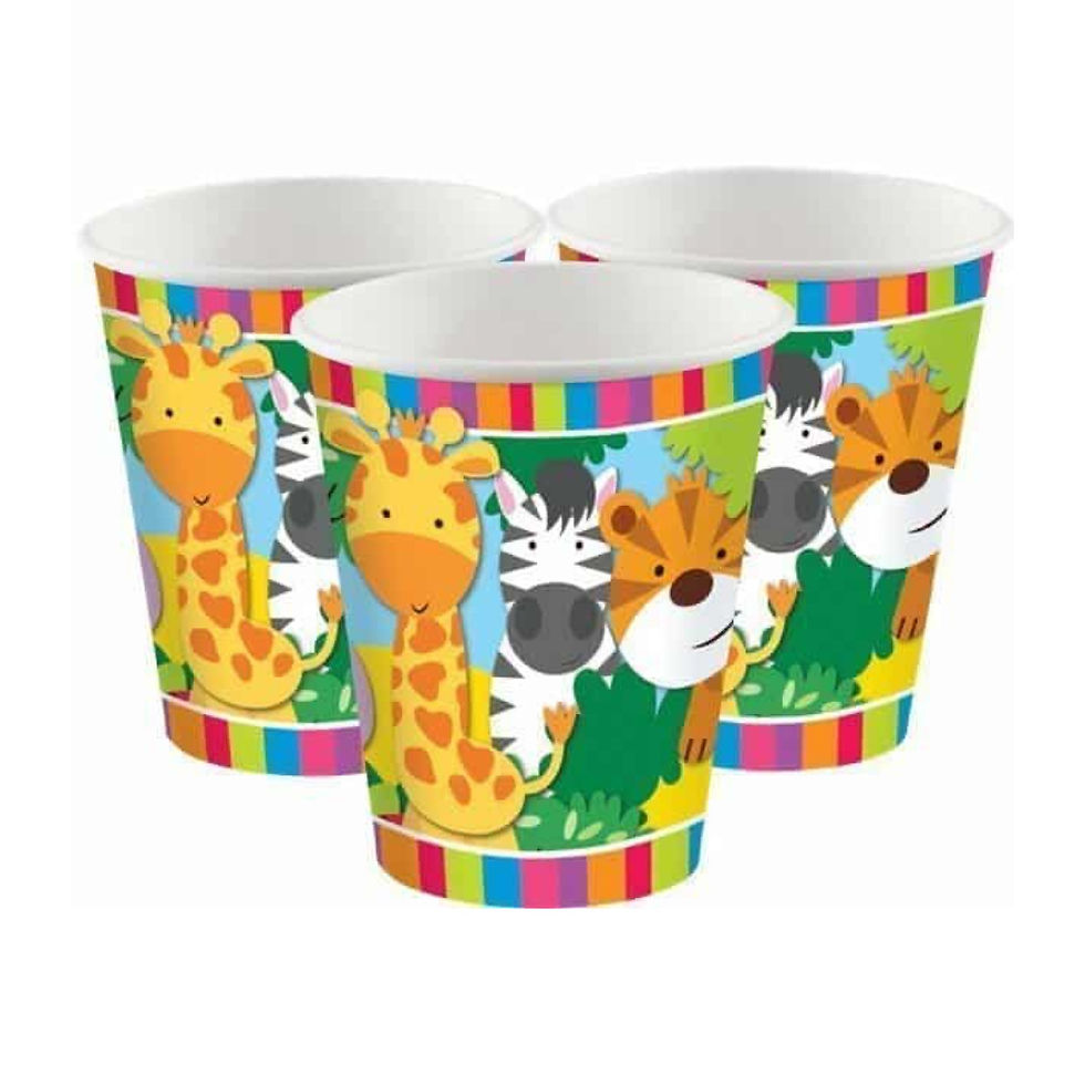 Animal Friends Cups 266 ml Paper Party Cups 6pcs / 1pkt
