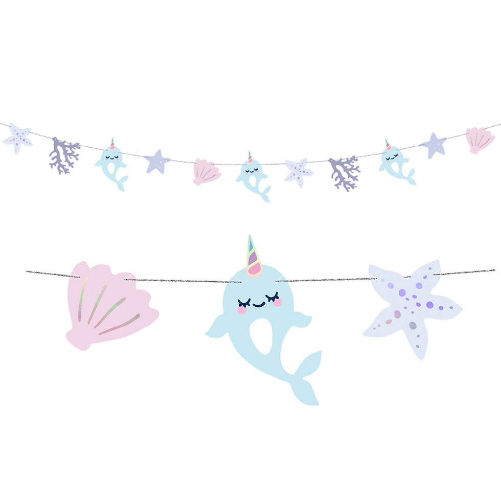 Garland Narwhal Mix Of Colours 1 metre x 10.5cm