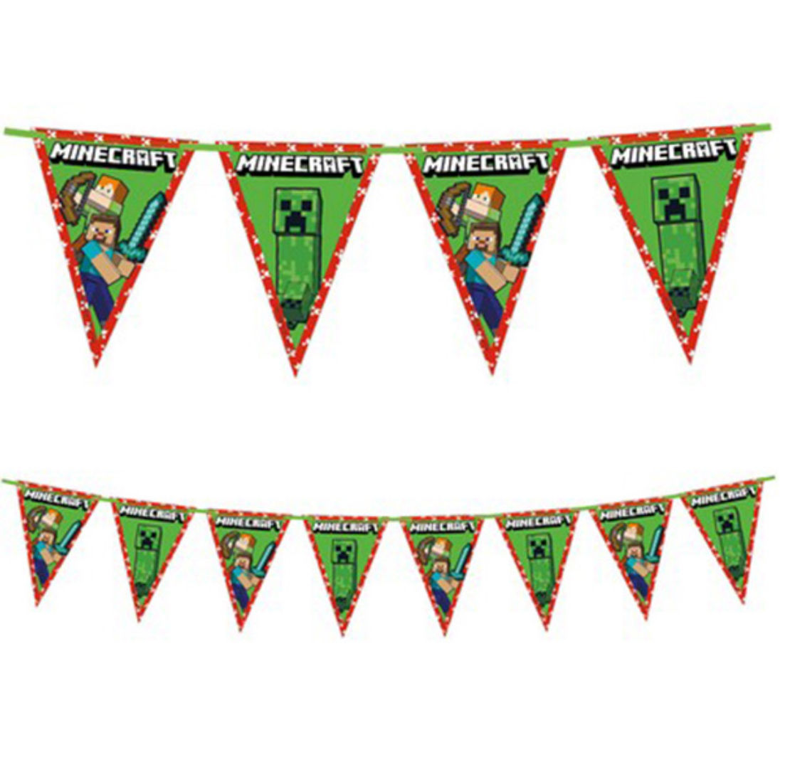 Minecraft Party Flag Banner
