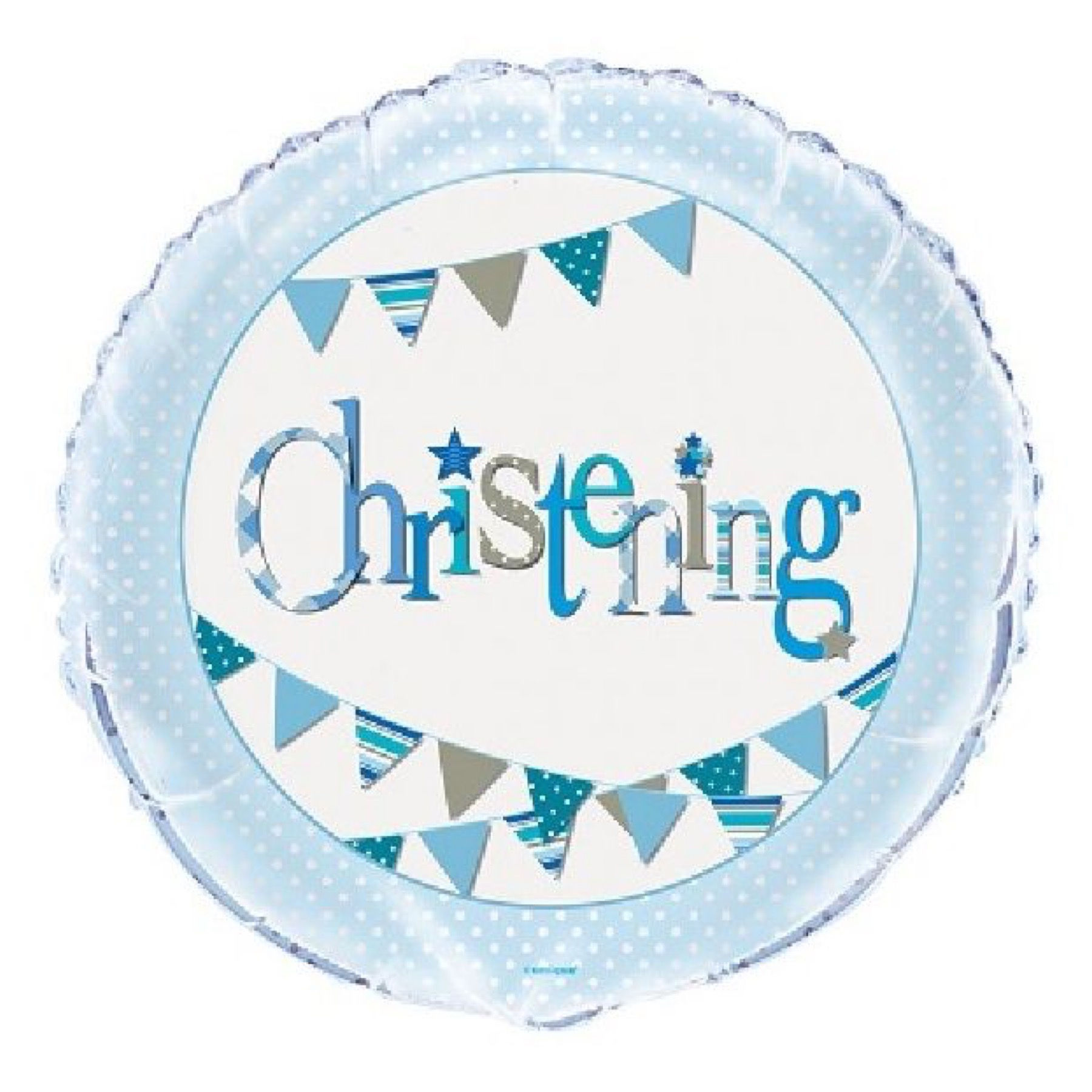 Christening Blue 18'' Foil Balloons