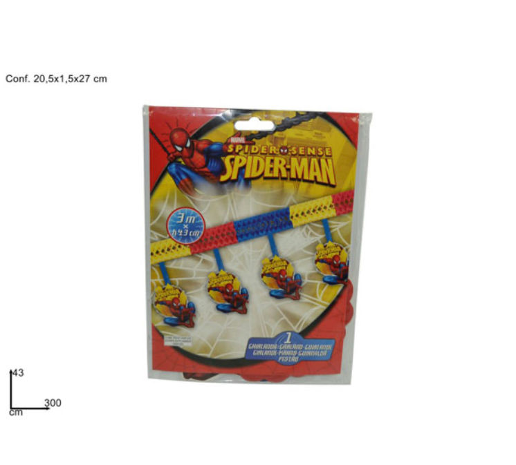 Spiderman Party Garland 3 metre long