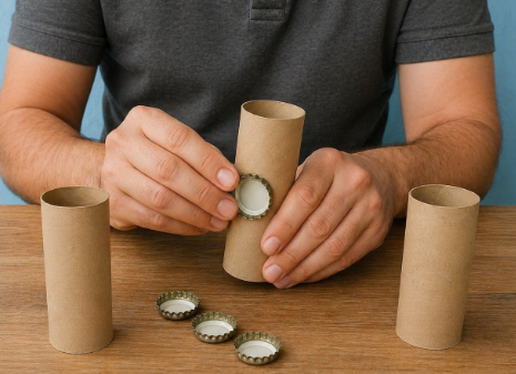 No volverás a tirar los cartones de papel higiénico cuando descubras esta brillante idea con chapas de metal