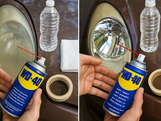 "¡Tus faros quedarán como nuevos en segundos con este truco secreto! 😱✨🚗 ¡No gastes más en pulidos caros!"