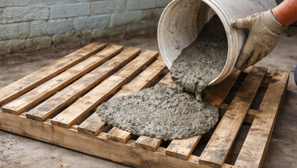 Genial invento para el hogar con un pallet de madera viejo y cemento