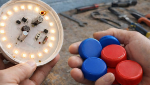 No volverás a tirar los focos LED malogrados después de descubrir esta ingeniosa idea con chapas de plástico