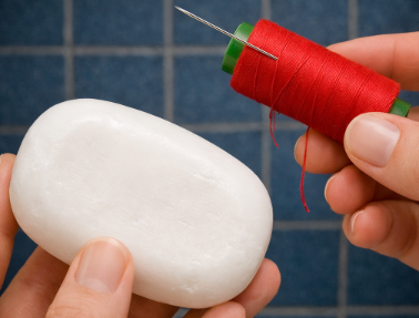 🧵 Así puedes Enhebrar una aguja en 5 segundos: el truco con jabón que pocos conocen (y sí funciona)