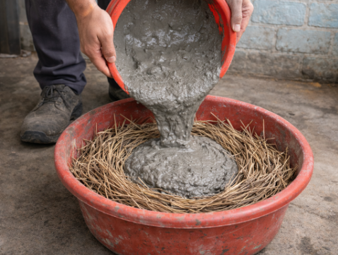 Antes de tirar el pasto seco descubre cómo puedes aprovecharlo con cemento