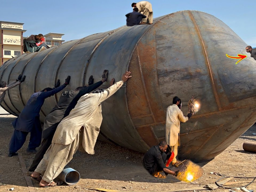 Fabricación de un enorme tanque de silo