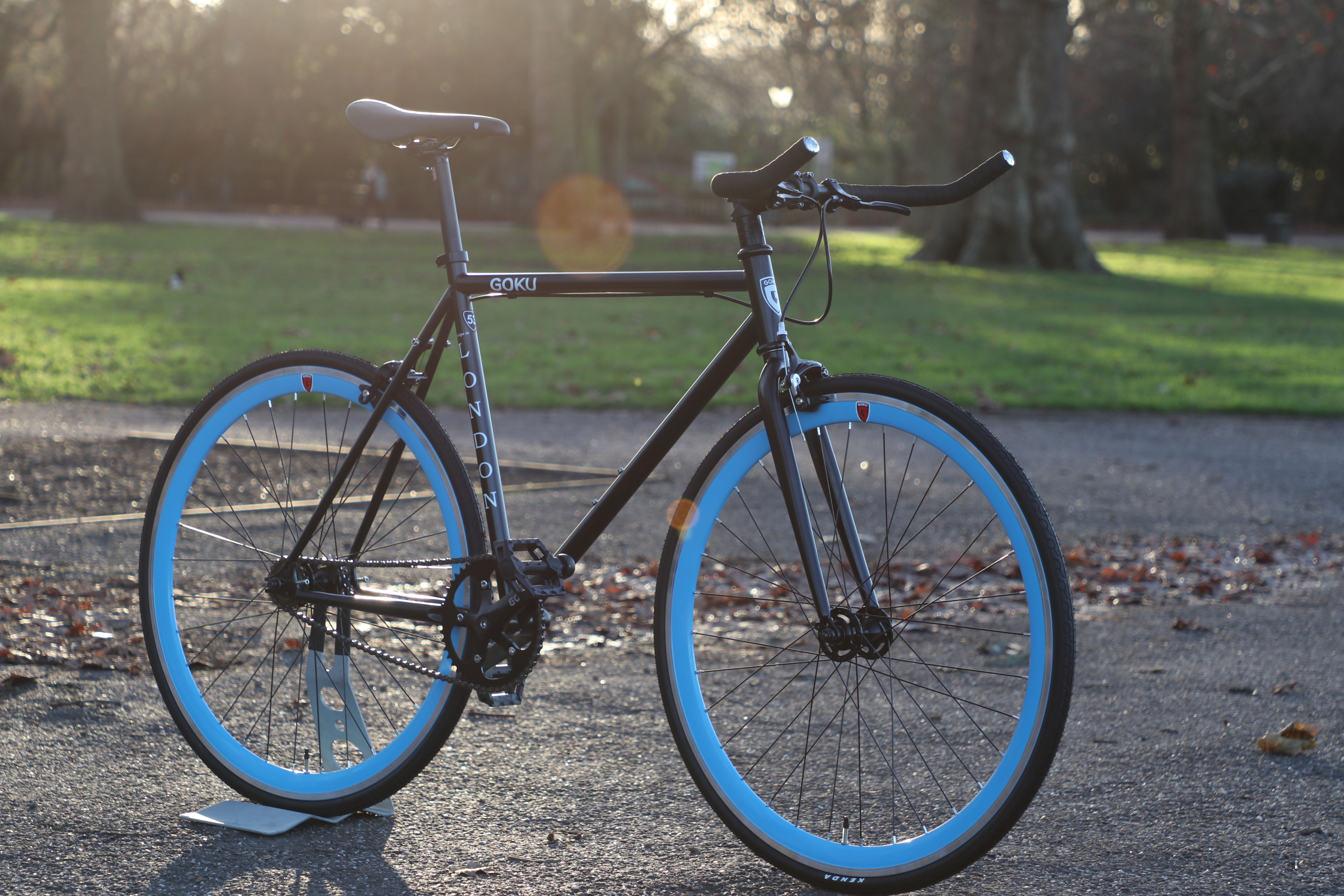 Goku Matt Black Single Speed Fixed Gear Black Blue