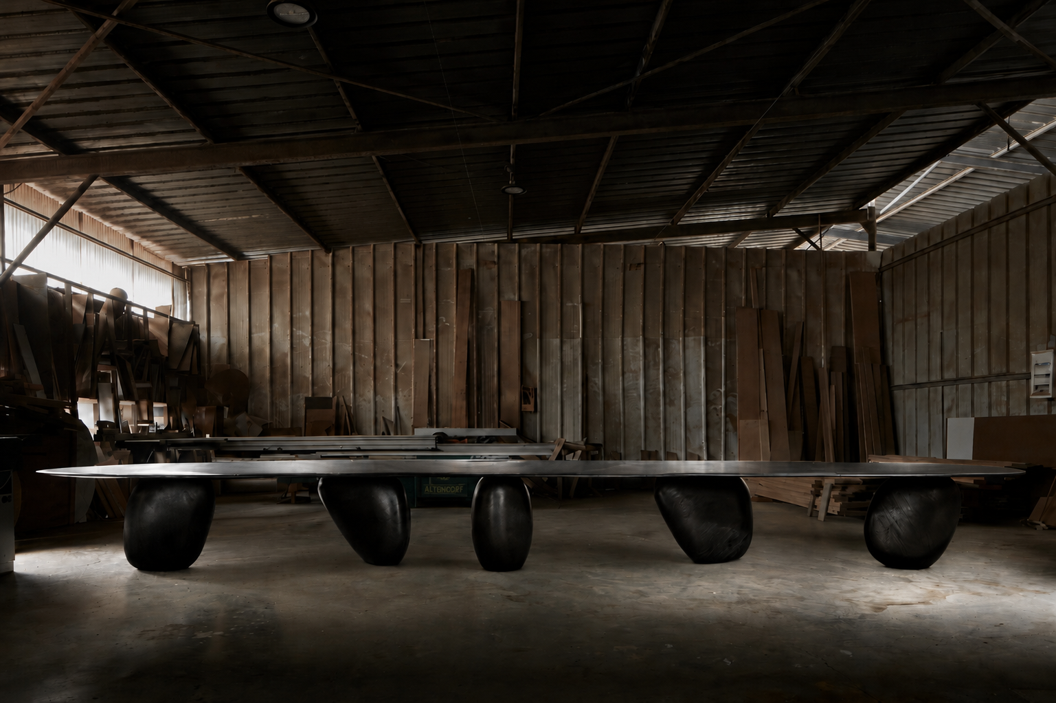 Giant Raw Pebble Dining Table